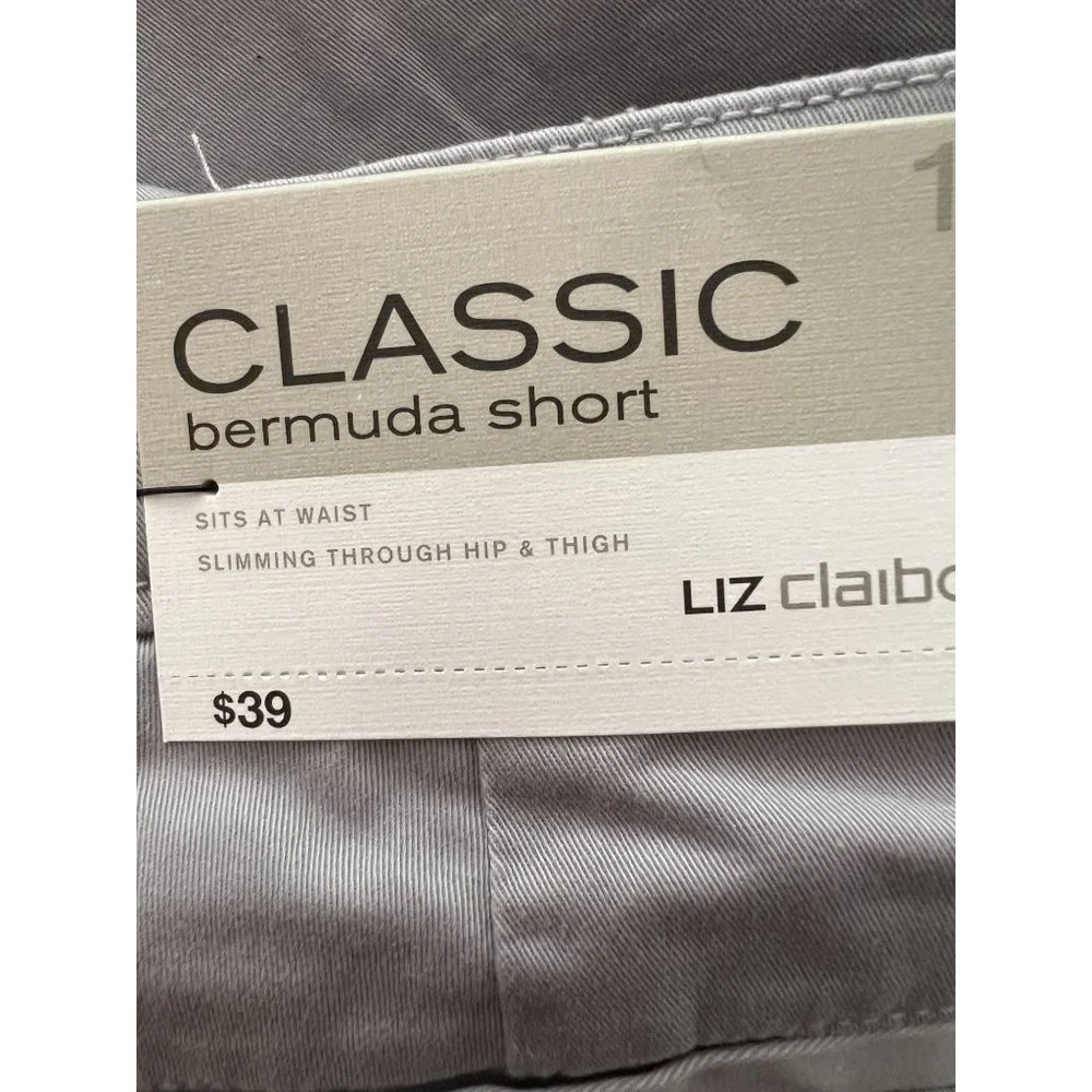 Liz Claiborne NWT Sz 16T Silver Screen Classic Bermuda Shorts